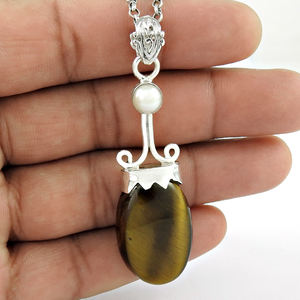 Colgante de forma ovalada de plata de ley sólida 925, joyería hecha a mano antigua de piedras preciosas naturales para mujer y hombre, precio al por mayor - Product Image 1