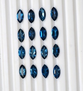 Topacio azul de Londres Natural de corte Marquesa de 2X4mm, precio de fábrica al por mayor, suelta de alta calidad facetada piedra preciosa, Topacio Azul de Londres - Product Image 4
