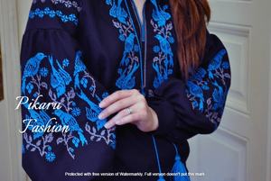 Femmes traditionnel ukrainien brodé Blouses coton lin mexicain Boho hauts bohème cloche manches tunique chemise florale - Product Image 5