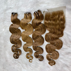 HD Lace Closure 100% Extensions de cheveux humains Remy 2x4 4x4 5x5 6x6 se mélange bien avec la plupart des tissages de cheveux - Product Image 1