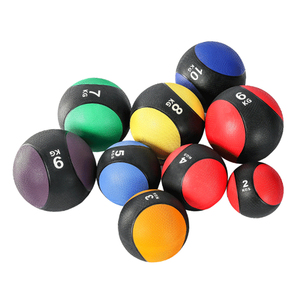 Bola de Medicina de goma sólida de doble Color, personalizada, ejercicio central, Bola de peso, equilibrio, medicina - Product Image 5