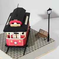 Haute qualité Vintage tramway bricolage papier modèle Kit Miniature jouet éducatif