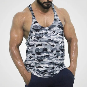 Customised Camo Sublimation <b>Men</b> Tank Top Wholesale Gym Workout Male Fashion <b>Singlet</b> Top 2022 - Product Image 3
