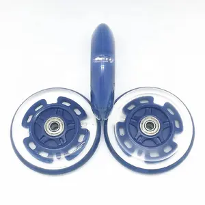 Roues clignotantes pour patins à roulettes, pour scooter, 64mm, 70mm, 72mm, 80mm, 90mm, 100mm