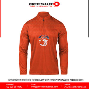 Sublimación personalizada impermeable pesca Jersey-protección UV 1/4 cremallera 100% poliéster a prueba de viento camisa de secado rápido - Product Image 2