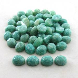Cabujón suelto calibrado liso ovalado de piedra de amazonita Natural de 4mm y 6mm para usos de joyería a precios bajos de exportadores de India DIY en línea - Product Image 2