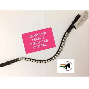 Ecuestre de perlas y cristales AB caballo frente banda asequible de lujo de moda con espalda abierta cinta adhesiva en bucle - Product Image 2