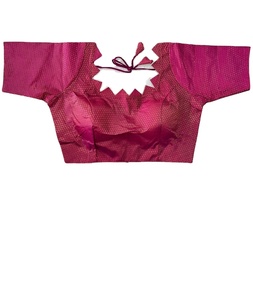 Prêt à porter Jacquard Banarasi Soie Blouse Indien Ethnique Designer Saree pour Femmes Taille Libre pour Mariage Porter avec Lehenga Choli - Product Image 1