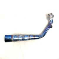 Kit Knalpot Motor Custom KAO OEM LOGO Laser dengan Peredam Suara Stainless Steel/Aluminium untuk Sistem BWS