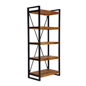 Industrial Vintage 5-Tier Iron Metal Antique Bookshelf Home Furniture Farmhouse Supermarket Apartment Living Room School - Product Image 1