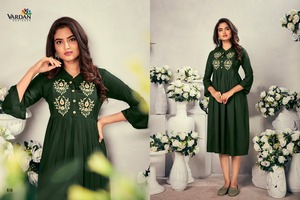 Venta al por mayor pesado bordado rayón ropa India para adultos ambos lados cremallera alimentación - Product Image 4