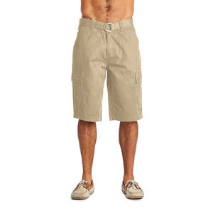 Short Cargo en coton pour hommes, avec poches multiples, ceinture, de loisirs, adapté à tous les usages, été, 2020 - Product Image 4