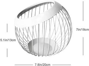 Cesta de hierro de alta calidad para frutas y cuencos, cesta de alambre moderna para cocina, decoración hecha a mano, con cable - Product Image 3