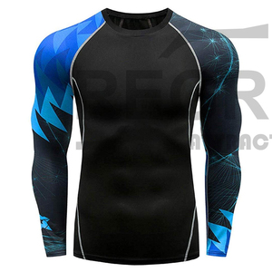 Top Sport Bra Fitness MMA Rash Guard Athletic Apparel Popeline Col Rond Ropa interior personalizable Mujeres Camisetas de manga larga Hombres - Product Image 1
