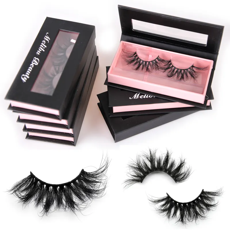 2021 new arrivals Private label custom 25mm 3d mink lashes packaging box mink lashes custom logo 3d mink eyelashes vendor