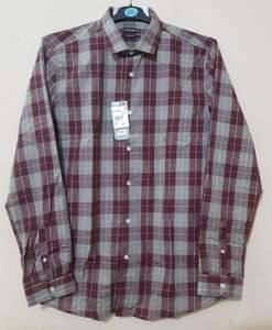 Chemises de bureau pour hommes à manches longues, à carreaux, boutonnées, de qualité supérieure, de marque originale, en provenance du Bangladesh, lots en stock - Product Image 3