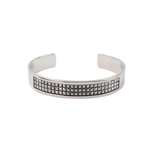 Joyería de plata de ley 925 para hombres, joyería oxidada, brazalete de plata sólida - Product Image 1