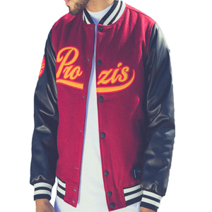 Chaqueta universitaria de béisbol personalizada OEM, chaqueta bomber con bordado. - Product Image 3