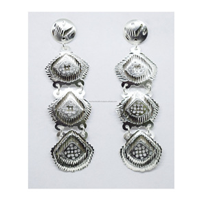 2025 Islas Vírgenes verde 4 pares 20mm Vintage étnico boda chapado en oro para mujer ropa de verano joyería - Product Image 6