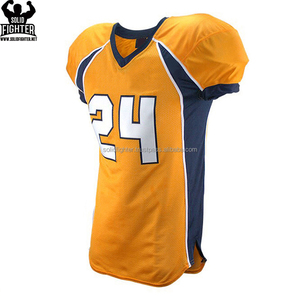 Venta de Fábrica, MOQ Bajo, Diseño Personalizado, Impresión por Transferencia de Calor, Transpirable, Secado Rápido, Jersey de Fútbol Americano - Product Image 5