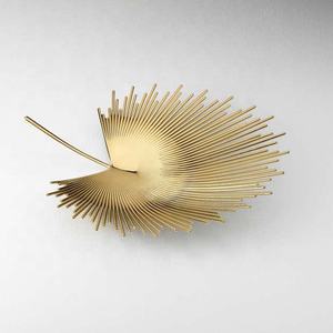 Bol de service de Fruits secs en forme de feuille métallique à finition dorée brillante de meilleure qualité à vendre à bas prix - Product Image 2