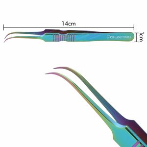 Stz — pincettes à pointe incurvée pour faux cils, couleur arc-en-ciel, pour Extension de cils, étiquette privée, nouvel arrivage - Product Image 3