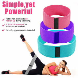 Logo personnalisé Nylon Yoga Gym Bandes de résistance Bandes d'exercice avec sac en tissu personnalisé Emballage pour Booty Hip Workout - Product Image 2