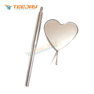 Miroir à cils en acier inoxydable universel en forme de cœur TEEJAY, pointe lisse, finition argentée, logo personnalisé, DHL FEDEX - Product Image 2