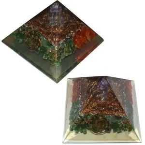 Vert Et Cornaline Orgone Pyramides pour FME Générateurs