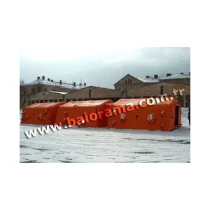 Air tight inflatable decontamination and Inflatable emergency tent