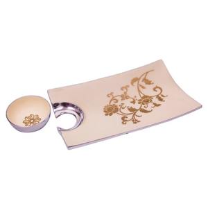 Plateaux de chips et de trempette contemporains émaillés faits à la main fantaisie élégant personnalisé moderne élégant pour la cuisine - Product Image 5