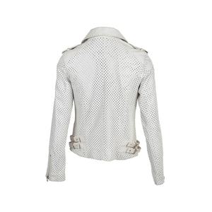 Chaquetas de Motociclista de Cuero PU para Mujer, con Cierre Completo, Transpirables, con Bolsillos en el Pecho, Manga Larga y Cuello Acolchado - Product Image 2