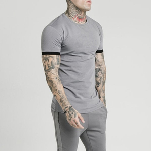 ขายส่งเสื้อยืดออกแบบ95% ผ้าฝ้าย5% Elastane แขน Ringer ผู้ชายเสื้อยืดโลโก้ที่กำหนดเองเสื้อยืด - Product Image 3