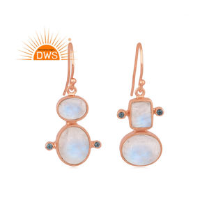 Pendientes colgantes de GEMA de labradorita y Topacio Azul de Londres, joyería de moda, último diseño - Product Image 1