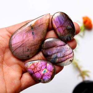 Cabujones de fresa, labradorita pop, anillos grandes, cabujones, labradorita, cuentas de piedra, colgante de obsidiana, escultura de piedra, cabujón - Product Image 2