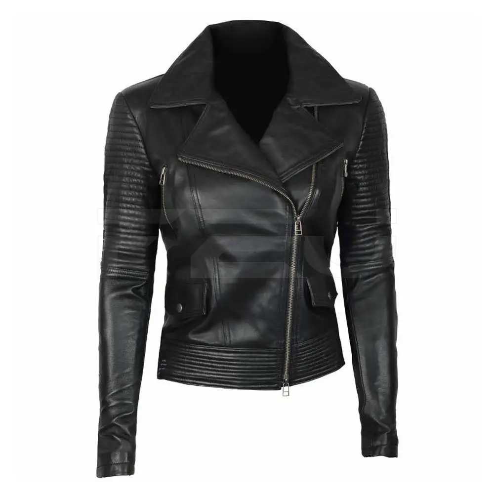 Personalizado jaqueta top das mulheres 100% de couro Genuíno do vintage elegante jaqueta de couro com interior 100 gramas quilting jaqueta forrada