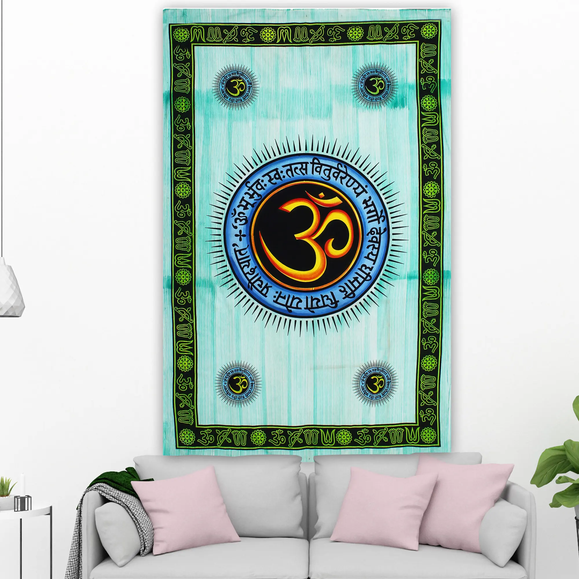 Wall Tapestry Wall Hanging Indian Mandala Tapestry Bohemian Hippie Tapestries 100 % Cotton Bedspread Twin King Size Wall Decor