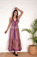 Robe de plage en soie style bohème pour femmes, vêtements d'été, sari, Ibiza, maxi, à la mode, 2020