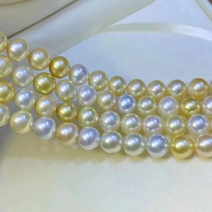 High Quality Freshwater White Gold Shade <b>Loose</b> Baroque <b>Pearl</b> Natural South Sea Strings for Jewelry Making - Product Image 3