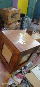 SHEESHAM WOOD PHOTO FRAME PET CREMATION URN Premium <b>Funeral</b> <b>Supplies</b> - Product Image 3