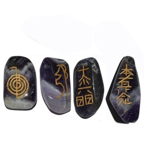 Usui-Set de Reiki con amatista caída, juego de amatista, Reiki, venta al por mayor - Product Image 1