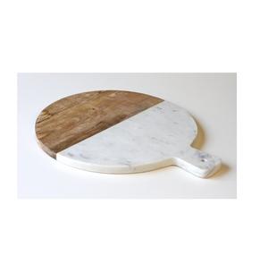 Tabla de cortar de mármol y madera y forma redonda para el mango para un tamaño personalizado y al mejor precio - Product Image 6