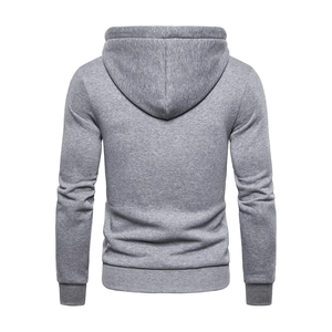 เสื้อฮู้ดซิปสีเทาสำหรับผู้ชาย ยี่ห้อ Fox ผ้าฝ้ายถัก สีพื้น โลโก้ด้านหน้า ป้องกันการหดตัว น้ำหนัก 340 กรัม สไตล์ฤดูหนาว - Product Image 2