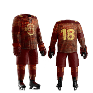 ชุดเครื่องแบบฮ็อกกี้น้ำแข็งสำหรับผู้ชาย,ชุดยูนิฟอร์มฮ็อกกี้ดีไซน์ใหม่ออกแบบได้ตามต้องการ - Product Image 3