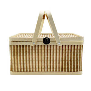 Oneup — panier en bambou écologique, contenant d'emballage de fruits, fait à la main, pour les cadeaux de vacances - Product Image 2