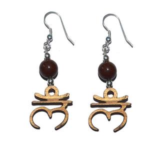 Bijoux de mode Boucles d'oreilles Cristal de pierres précieuses Racine Chakra Sanskrit Boucle d'oreille - Product Image 1