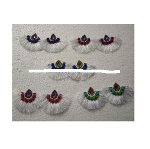 Pendientes de borlas de hilo de seda para niñas y mujeres, aretes CC, Guru, Kirpa, Export House, venta al por mayor - Product Image 3