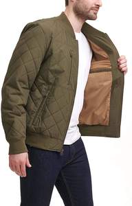 Chaqueta Bomber de Invierno de Lona para Hombre, Nueva, con Cierre de Botones Cubiertos, Color Personalizado, Corte Ajustado, Ropa Deportiva Informal, Diseño con Letras - Product Image 5