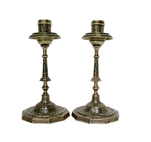 Bougeoir Laiton Brillant Entièrement Fait Main Design Or Couleur BRASSWORLD INDIA - Product Image 6