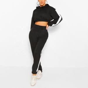 Chándal de invierno personalizado para mujer 2021, venta al por mayor, conjuntos deportivos sencillos para correr con logotipo para adultos - Product Image 4